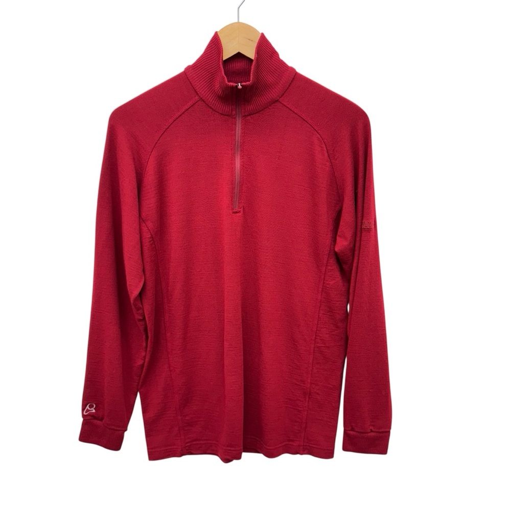 Kathmandu Merino Red Men's Zip-Up Sweater
